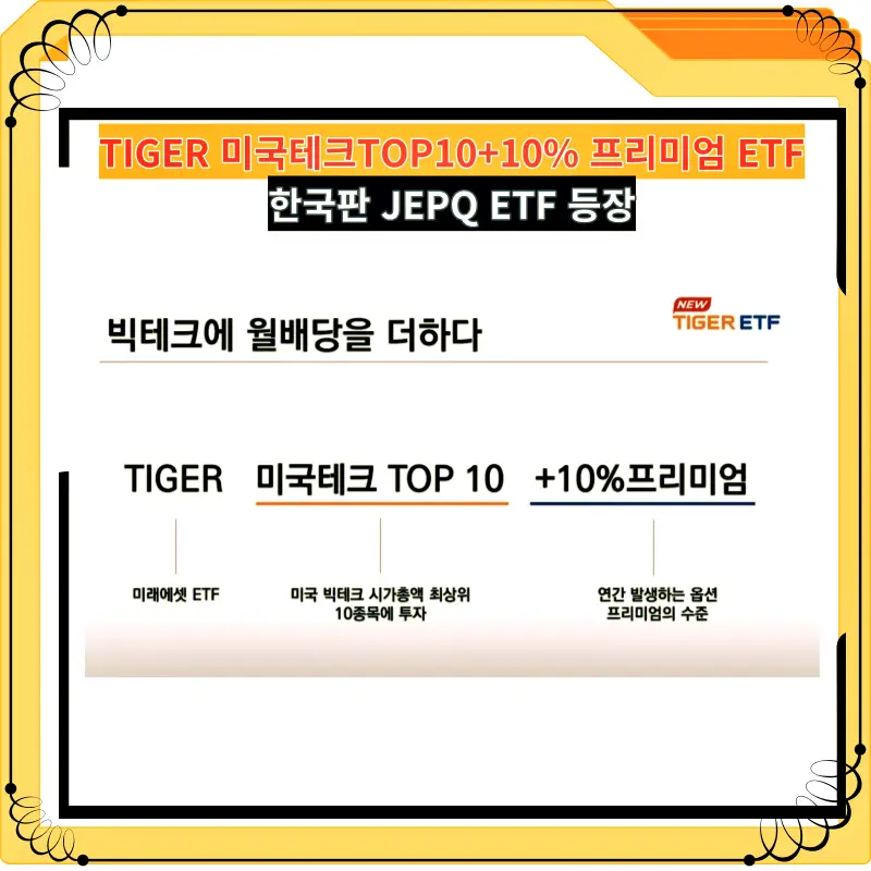 TIGER 미국테크 TOP10+10%프리미엄ETF